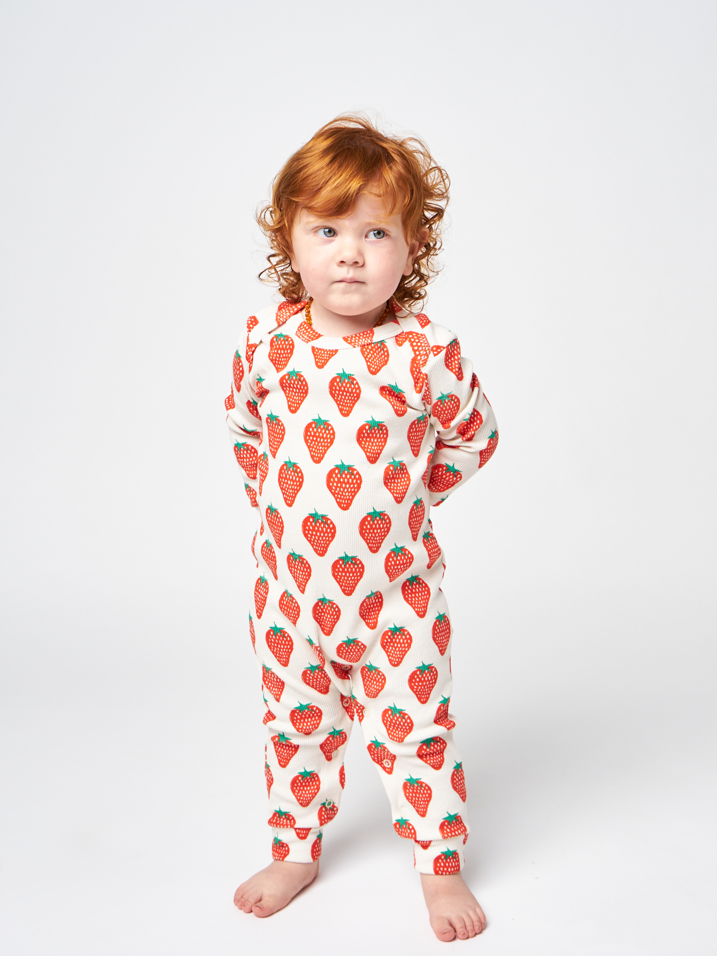  Playsuit Strawberry all over long sleeve