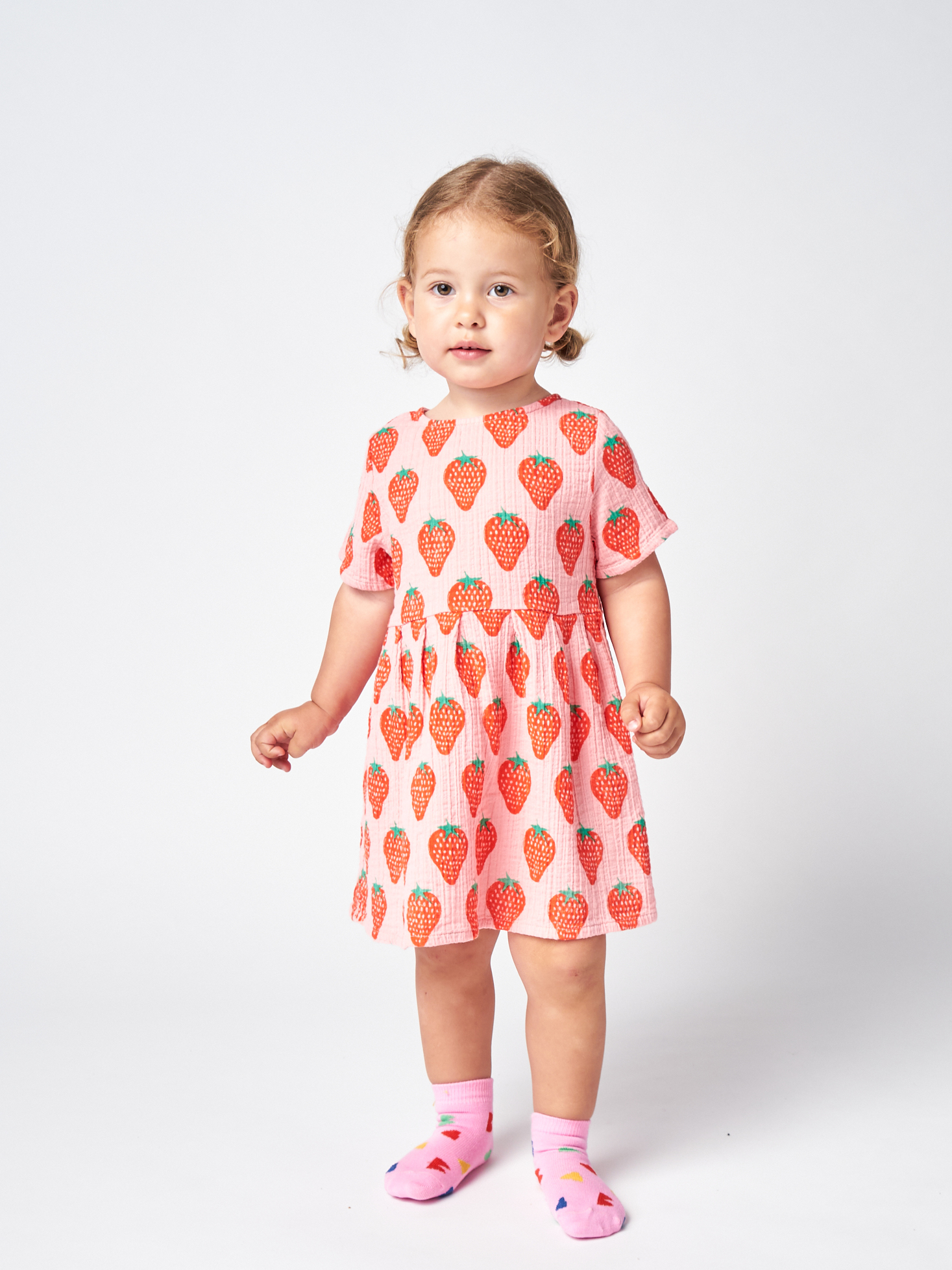 Kleid Strawberry all over woven